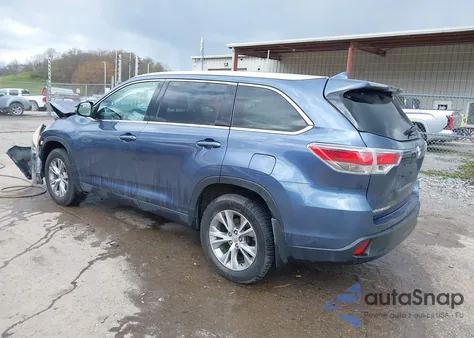 2015 Toyota Highlander Xle V6 from USA, damaged, VIN 5TDJKRFH5FS080160